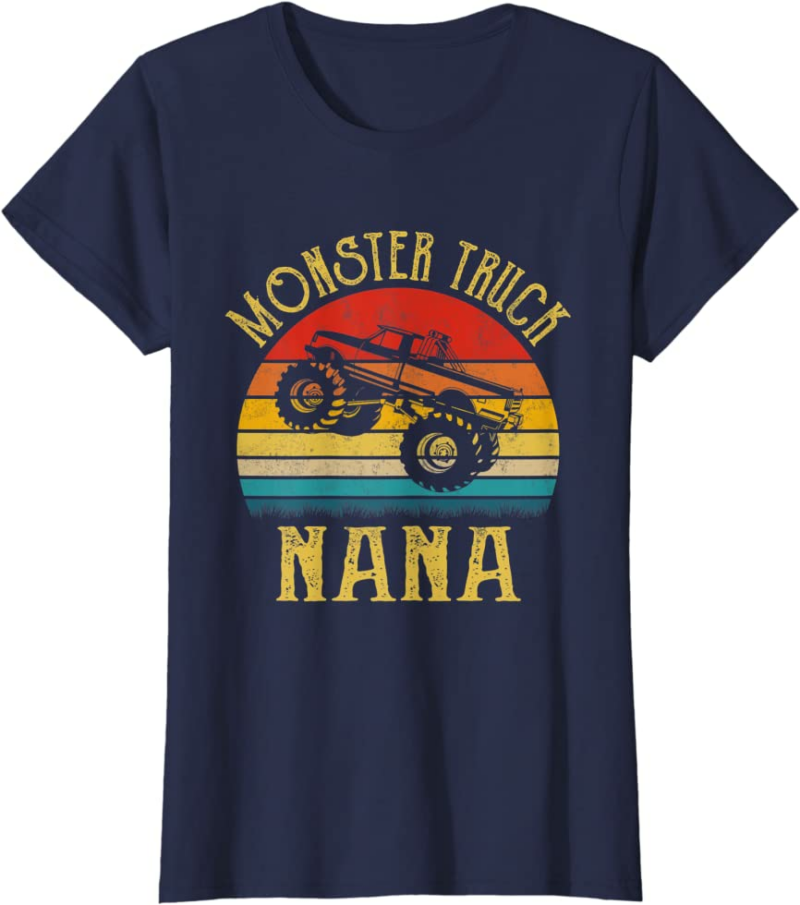Monster Truck Nana Retro Vintage Monster Truck T-Shirt