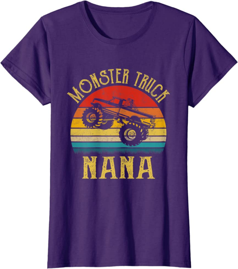 Monster Truck Nana Retro Vintage Monster Truck T-Shirt
