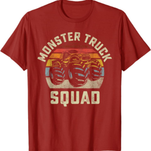 Monster Truck Squad Vintage Retro Style Matching Friend