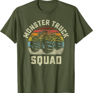 Monster Truck Squad Vintage Retro Style Matching Friend