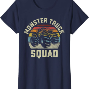 Monster Truck Squad Vintage Retro Style Matching Friend