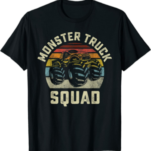 Monster Truck Squad Vintage Retro Style Matching Friend