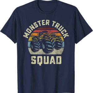 Monster Truck Squad Vintage Retro Style Matching Friend