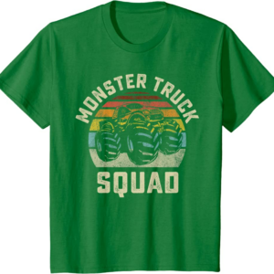 Monster Truck Squad Vintage Retro Style Matching Friend
