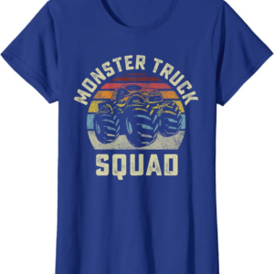Monster Truck Squad Vintage Retro Style Matching Friend
