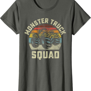 Monster Truck Squad Vintage Retro Style Matching Friend