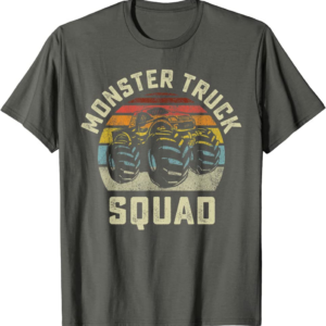 Monster Truck Squad Vintage Retro Style Matching Friend