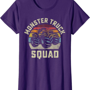 Monster Truck Squad Vintage Retro Style Matching Friend