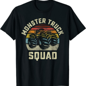 Monster Truck Squad Vintage Retro Style Matching Friend