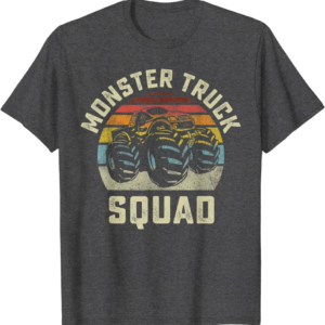 Monster Truck Squad Vintage Retro Style Matching Friend