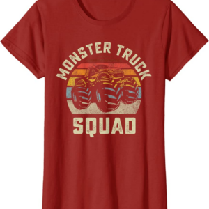 Monster Truck Squad Vintage Retro Style Matching Friend