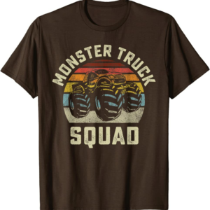 Monster Truck Squad Vintage Retro Style Matching Friend