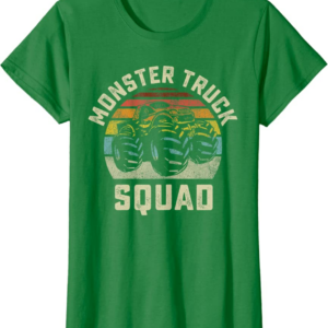 Monster Truck Squad Vintage Retro Style Matching Friend