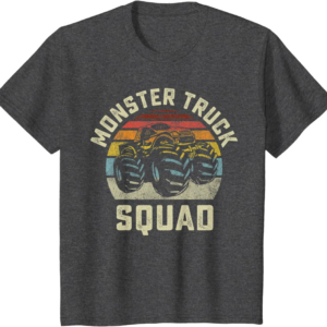 Monster Truck Squad Vintage Retro Style Matching Friend