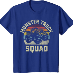 Monster Truck Squad Vintage Retro Style Matching Friend