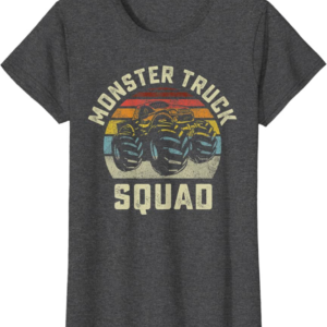 Monster Truck Squad Vintage Retro Style Matching Friend