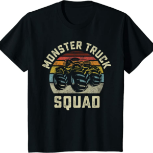 Monster Truck Squad Vintage Retro Style Matching Friend