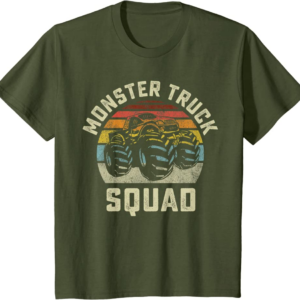 Monster Truck Squad Vintage Retro Style Matching Friend