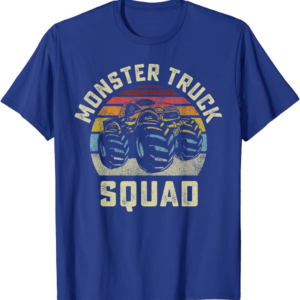 Monster Truck Squad Vintage Retro Style Matching Friend