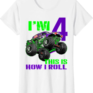 Monster Trucks Are My Jam - 4th Birthday Boy - 4 years 