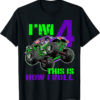 Monster Trucks Are My Jam - 4th Birthday Boy - 4 years 
