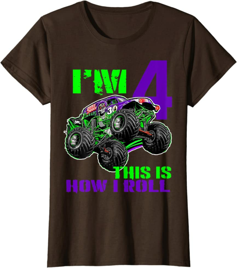 Monster Trucks Are My Jam - 4th Birthday Boy - 4 years