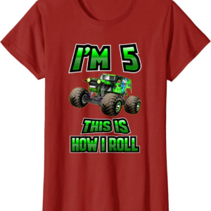 Monster Trucks Are My Jam - 5th Birthday Boy - 5 years 