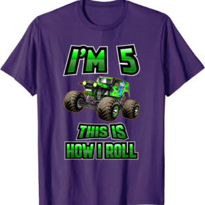 Monster Trucks Are My Jam - 5th Birthday Boy - 5 years 