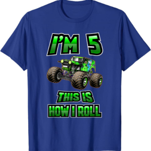 Monster Trucks Are My Jam - 5th Birthday Boy - 5 years 