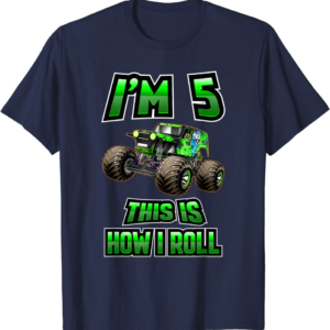 Monster Trucks Are My Jam - 5th Birthday Boy - 5 years 