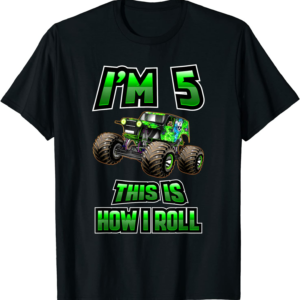 Monster Trucks Are My Jam - 5th Birthday Boy - 5 years