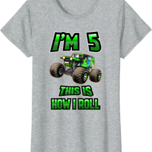 Monster Trucks Are My Jam - 5th Birthday Boy - 5 years 