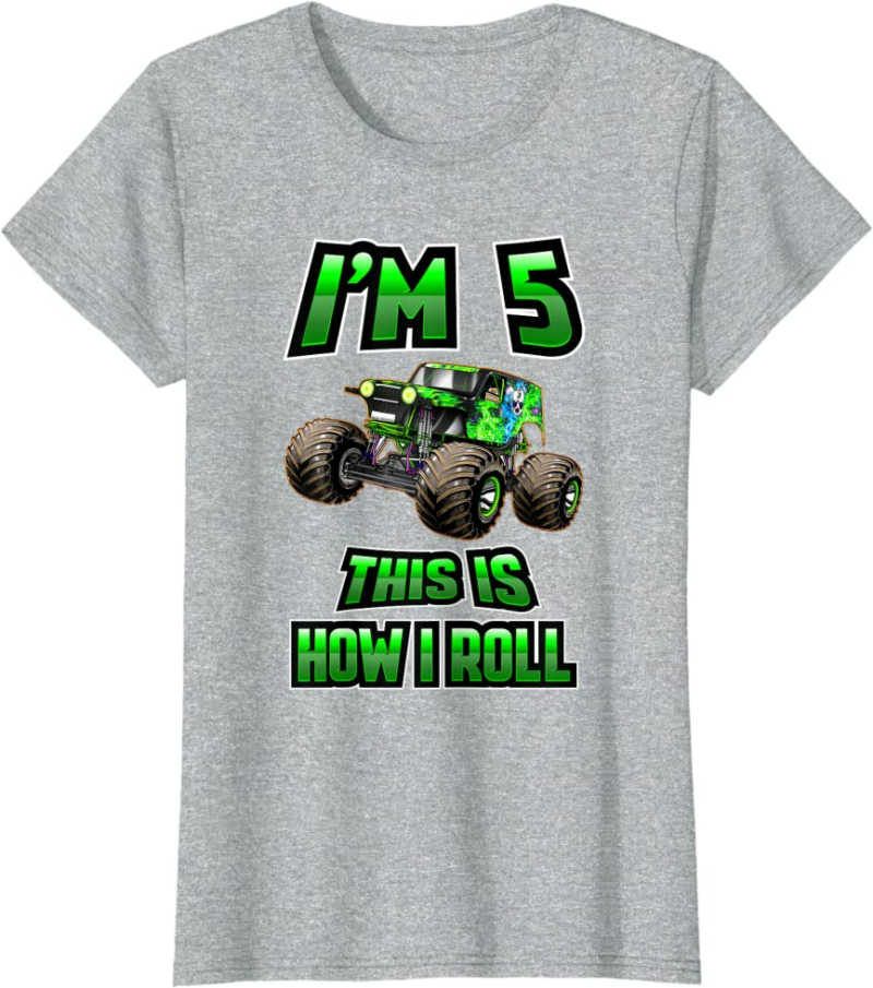 Monster Trucks Are My Jam - 5th Birthday Boy - 5 years