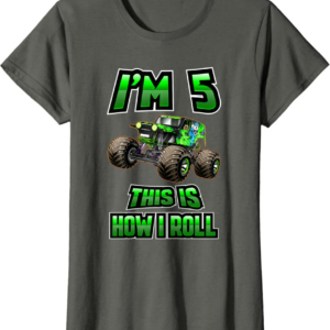 Monster Trucks Are My Jam - 5th Birthday Boy - 5 years 