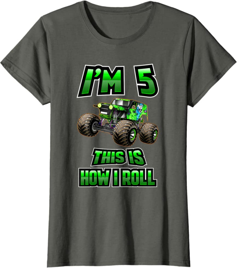Monster Trucks Are My Jam - 5th Birthday Boy - 5 years