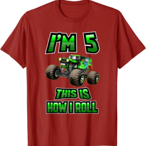Monster Trucks Are My Jam - 5th Birthday Boy - 5 years 