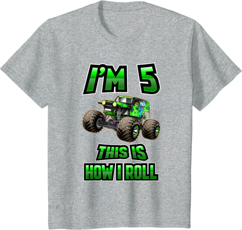 Monster Trucks Are My Jam - 5th Birthday Boy - 5 years