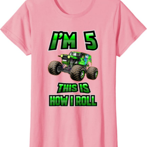 Monster Trucks Are My Jam - 5th Birthday Boy - 5 years 