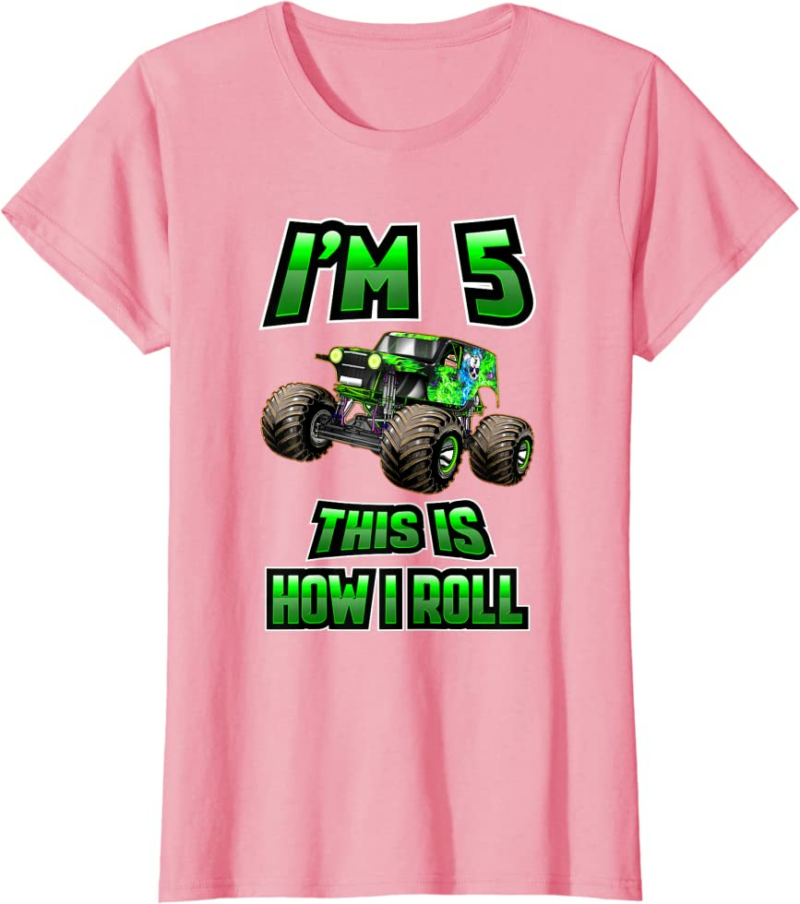 Monster Trucks Are My Jam - 5th Birthday Boy - 5 years
