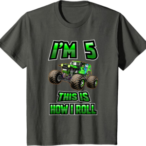 Monster Trucks Are My Jam - 5th Birthday Boy - 5 years 