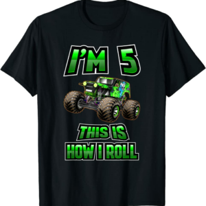Monster Trucks Are My Jam - 5th Birthday Boy - 5 years 