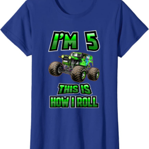 Monster Trucks Are My Jam - 5th Birthday Boy - 5 years