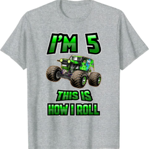 Monster Trucks Are My Jam - 5th Birthday Boy - 5 years 