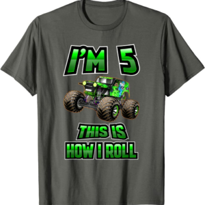 Monster Trucks Are My Jam - 5th Birthday Boy - 5 years 