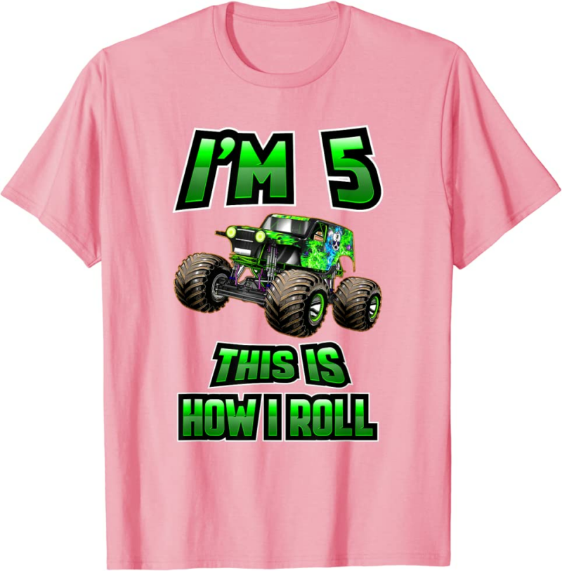 Monster Trucks Are My Jam - 5th Birthday Boy - 5 years
