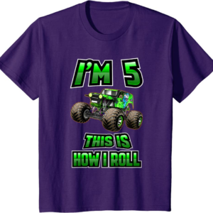 Monster Trucks Are My Jam - 5th Birthday Boy - 5 years 