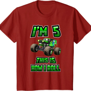 Monster Trucks Are My Jam - 5th Birthday Boy - 5 years 