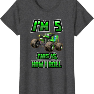 Monster Trucks Are My Jam - 5th Birthday Boy - 5 years 