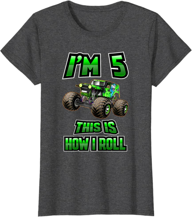 Monster Trucks Are My Jam - 5th Birthday Boy - 5 years