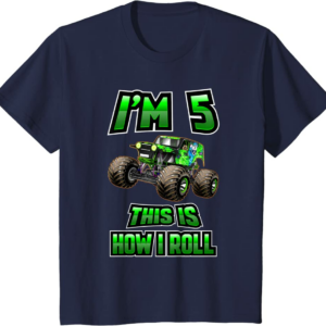 Monster Trucks Are My Jam - 5th Birthday Boy - 5 years 